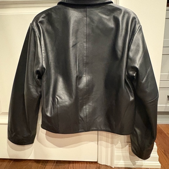 St Agni black cocoon leather jacket - size XS - Picture 8 of 9